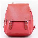 کیف کوله پشتی چرم طبیعی زنانه اطلس چرم رنگ قرمز کد T1410