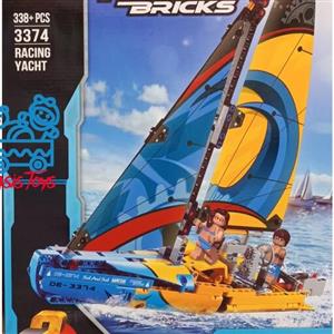 لگو قایق تفریحی بادبانی به همراه دوعدد ادمک لگویی قابل ساخت به دو مدل جنس خوب وارداتی مارک بریکس مناسب برای شش سال ببالا