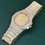 ساعت زنانه و مردانه پتک فیلیپ صفحه طرح دار بدنه استیل نگین Patek Philippe 