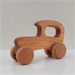 ماشین اسباب بازی چوبی(تولید شده با چوب راش به همراه پوشش روغن گیاهی)