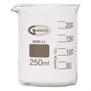 بشر آزمایشگاهی پیرکس مدل beaker ظرفیت 250 میلی لیتر