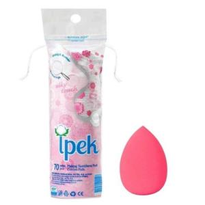 مجموعه دو عددی پد پاک کننده آرایش ایپک بسته 70 عددی به همراه اسفنج آرایشی ایپک (209121)
