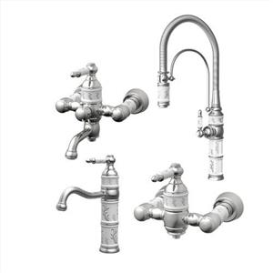 ست چهار تکه شیرالات کسری مدل توکیو سفید کروم 2