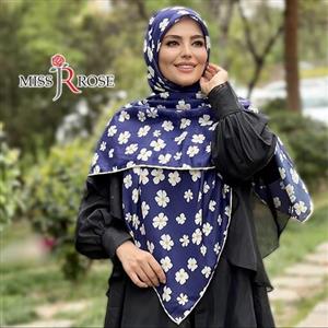 روسری نخی - بهاره - قواره 140 - دور دست دوز - ارسال رایگان - برند میس رز کد N14