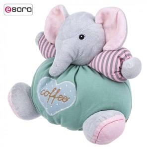 عروسک تینی وینی مدل Coffee Elephent طول 24 سانتی متر