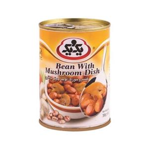 کنسرو خوراک لوبیا چیتی با قارچ مجید مقدار 400 گرم