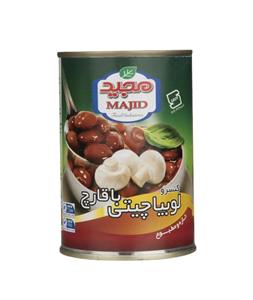 کنسرو خوراک لوبیا چیتی با قارچ مجید مقدار 400 گرم Majid Baked Bean With Mushroom 400gr 