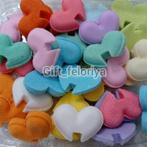 قند رنگی و خوراکی طرح  قلب برجسته لب فنجانی  بسته 100گرمی(کد 7)
