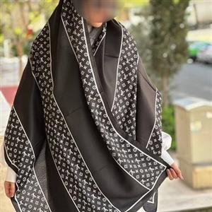 شال طرح ال وی کاملا مشکی درجه یک کیفیت درحدشال اورجینال وارداتی