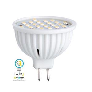 لامپ هالوژنی پایه  سوزنی 3 وات رهنما، رنگ آبی، LEDSMD,  مدل MR16