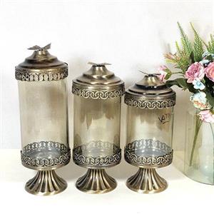 کندی بانکه استوانه دو لب شامپاین پروانه آنتیک خاتم