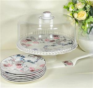 SE1979 ست کیک خوری با بشقاب طرح دار SOLECASA سولیکاسا