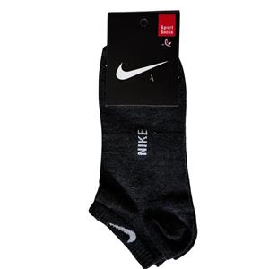 جوراب مچی نخ پنبه اعلا مچ انگلیسی مدل نایک باکیفیت و تراکم بالا رنگ ذغالی