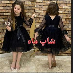 پیراهن تور مشکی دخترانه