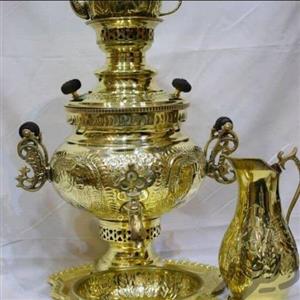 سماور برنجی قلمزنی 6 لیتری