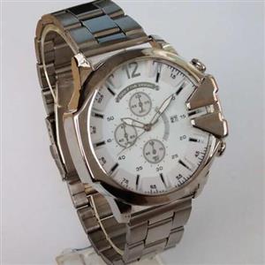 ساعت مچی مردانه دیزل شاخدار استیل صفحه سفید