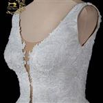 لباس عروس تن پوش اول سایز 36تا46 دامن تمام ساتن تایوانی و بالاتنه کار دست ملیله دوزی و کریستال