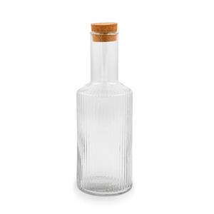 بطری آب شیشه ای شیار دار درب چوب پنبه از برتد تیام باکیفیت فوق العاده