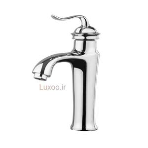 شیر روشویی سفید کروم قاجاری