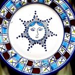 بشقاب  میوه خوری صنایع دستی میبد با طرح جهانی خورشید خانم