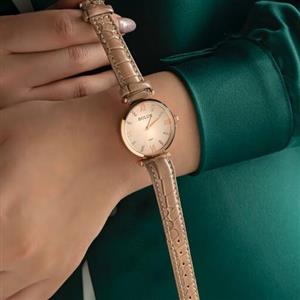 ساعت زنانه بند چرمی بولون