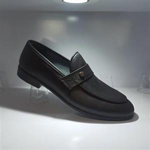 کالج مردانه تمام چرم ساده مشکیسایز بندی 40--44