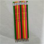 مداد مشکی سه گوش پاکن دار Rainbowچوبی