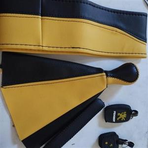 ست کامل کوئیک سردنده گردگیر دورفرمان دوختنی کاورترمزدستی وجاسویچی چرم درجه یک بارنگ بندی های مختلف