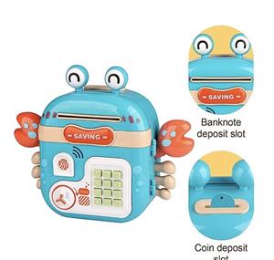 قلک و گاوصندوق آموزشی موزیکال مدل خرچنگ کیفی CRAB PIGGY BANK 6655