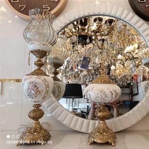 دکوری شمعدان چینی سرامیکی با کشکول ارتفاع 60 سانت(بدون آیینه)