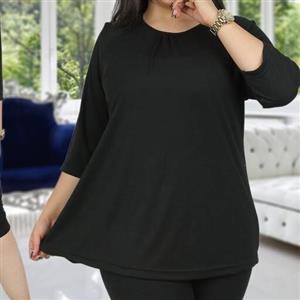 تونیک آستین سه ربع رگلان سایز بزرگ
