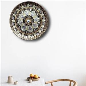 بشقاب دیوارکوب سفالی فیروزه ای خیلی زیبا