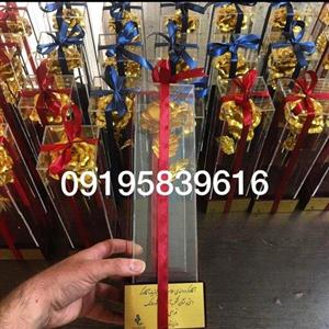 شاخه گل رز روکش طلا با شناسنامه