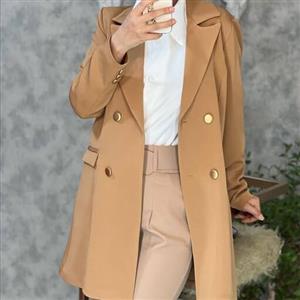 مانتو زنانه کت مازراتی سایز 36 الی 48 قد 85 دکمه ها جلو کاربردی ارسال رایگان دیناز