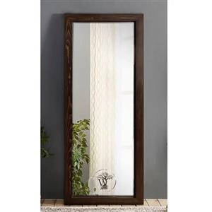 آینه قدی ایستاده چوبی رنگ قهوه ای تیره با طول 150 سانت (پس کرایه )