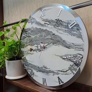 ساعت و جاکلیدی دیواری ست رزین و چوب