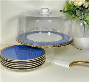 ست کیک خوری با بشقاب رنگی جور SOLECASA سولیکاسا