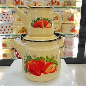 کتری قوری لعابی ساخت روسیه شعله مستقیم