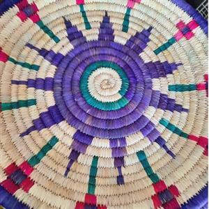 سینی حصیری رنگی طرحدارکد20