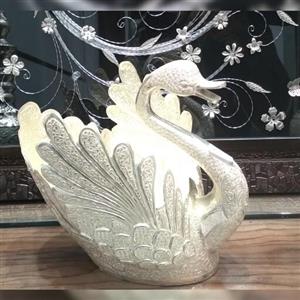 شکلات خوری قلمزنی نقره نما طرح قو 