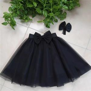 دامن دخترونه  با گل سر ست دامن  سایز سه  سال کودک  محرمی .مشکی .مناسب مهمونی .روضه .