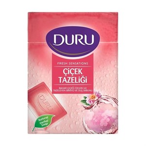 صابون حمام دورو حاوی گل های همیشه بهار Duru Cicek Ozlu Sabun بسته 4 عددی حجم460 گرم