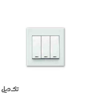 کلید سه پل سفید مدل اریک  آسیا الکتریک