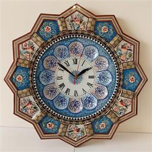 ساعت خاتم کاری با صفحه میناکاری سایز 42 سانتی متری 