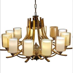لوستر 12 شاخه کد 1060 رنگ آنتیک(برنزی) برای هال و پذیرایی با ضمانت آبکاری