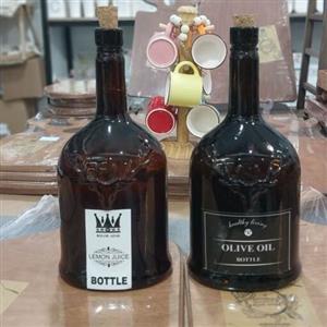 بطری گوزن قهوه ای درب چوب پنبه