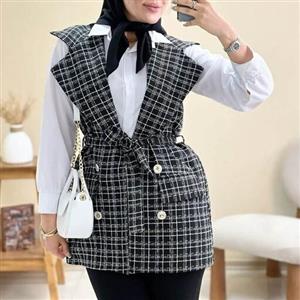 ست وست و شومیز  چهارخانه شطرنجی زنانه دخترانه جدید