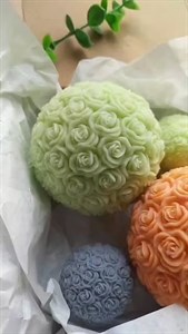 قالب سیلیکونی گوی گل رز