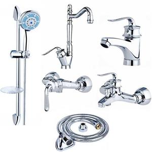 ست شیرآلات رز مدل هلن مجموعه 6 عددی کروم تنه سنگین