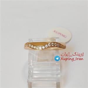 انگشتر ژوپینگ حلقه نگین دار طلایی طرح طلا سایز 6